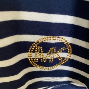 Navy and White MK Dress